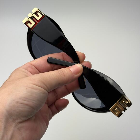 BRAND NEW Givenchy GV40073I 01A Shiny Black/Gold/Grey Unisex - Picture 11 of 13